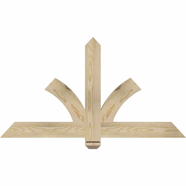 Ekena Millwork Redmond Rough Sawn Timber Gable Bracket, Douglas Fir, 48"W x 26"H x 2"D x 4"F, 13/12 Pitch GBW048X26X0204RED00RDF - main